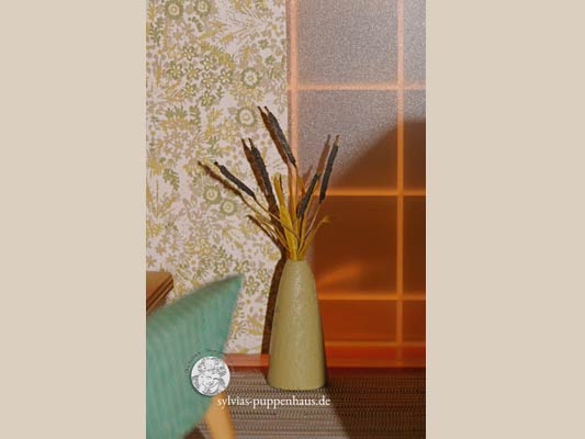 Bodenvase mit Rohrkolben, DDR