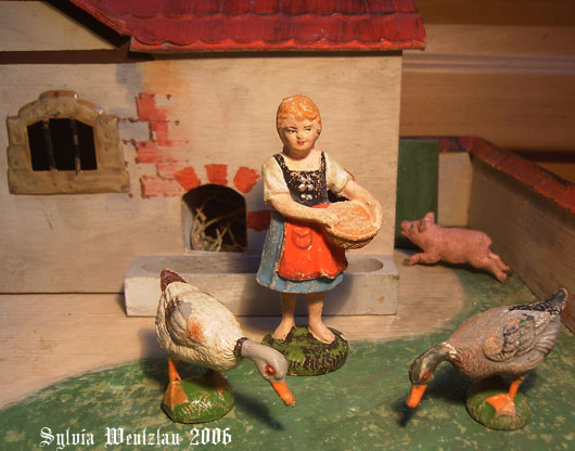Antikspielzeug für Jungs - Hausser Elastolin Bauernhof