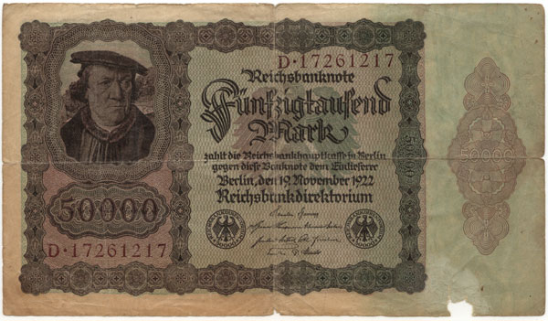 Reichsbanknote von 1922